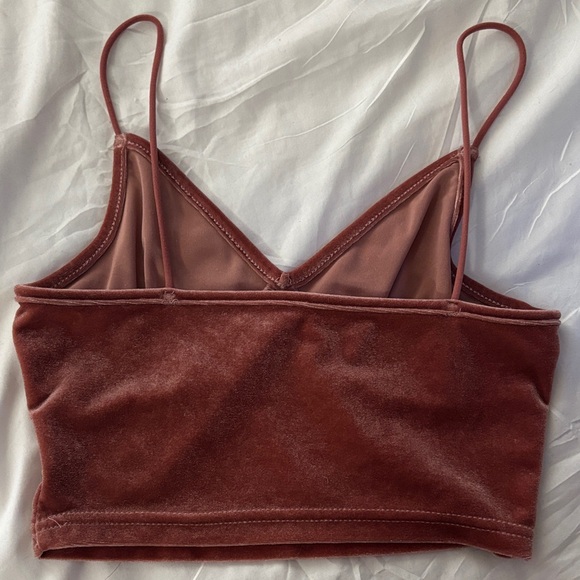 Velvet Cropped Cami Top - Picture 2 of 2